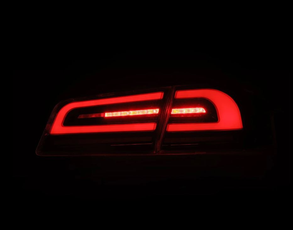 AlphaRex 601120 LED Taillights Black Smoke for Select Tesla S