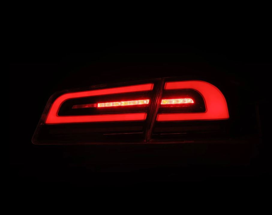AlphaRex 601130 LED Taillights Black Red for Select Tesla S