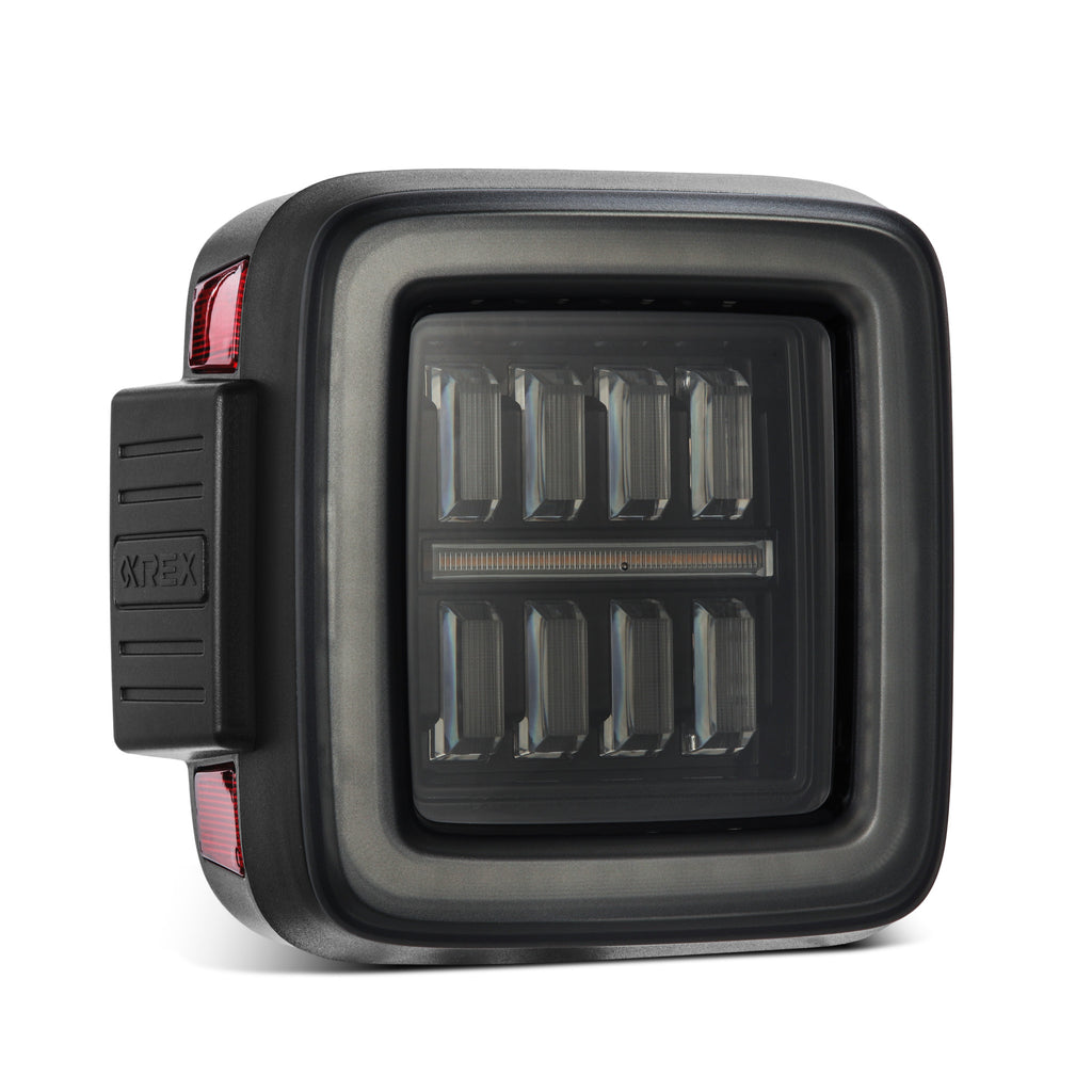 AlphaRex 602010 Prismatic LED Taillights Jet Black for Select Jeep Wrangler
