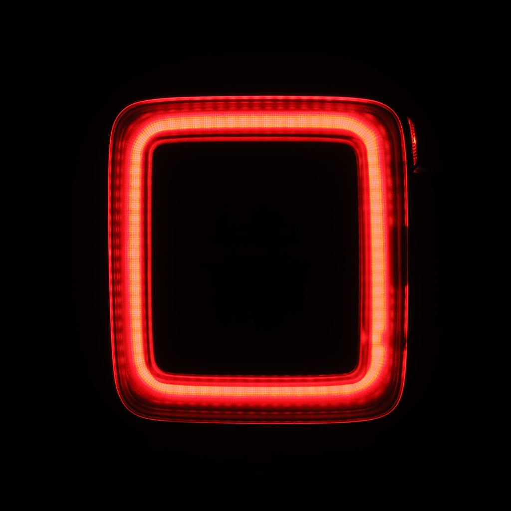 AlphaRex 602020 Prismatic LED Taillights Black Red for Select Jeep Wrangler