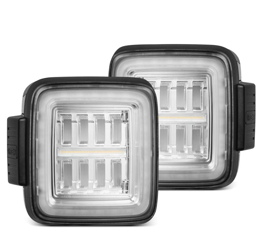 AlphaRex 602030 Prismatic LED Taillights Clear for Select Jeep Wrangler