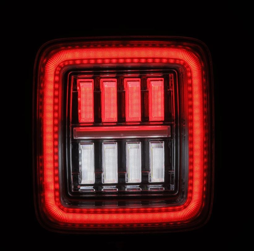 AlphaRex 602030 Prismatic LED Taillights Clear for Select Jeep Wrangler