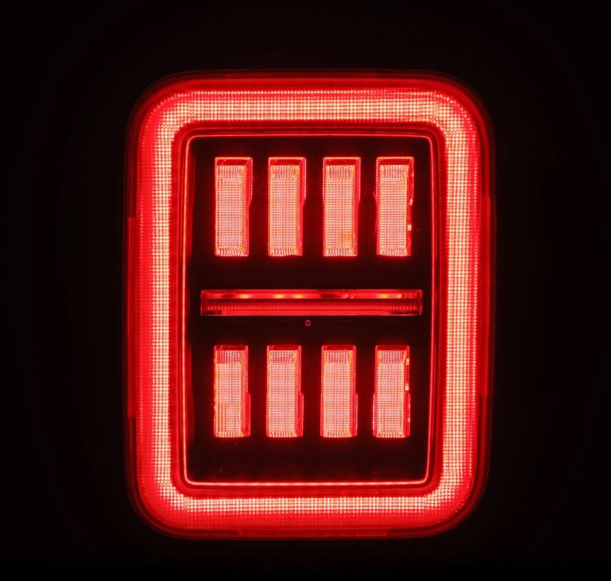AlphaRex 602050 Prismatic LED Taillights Alpha Black for Select Jeep Gladiator