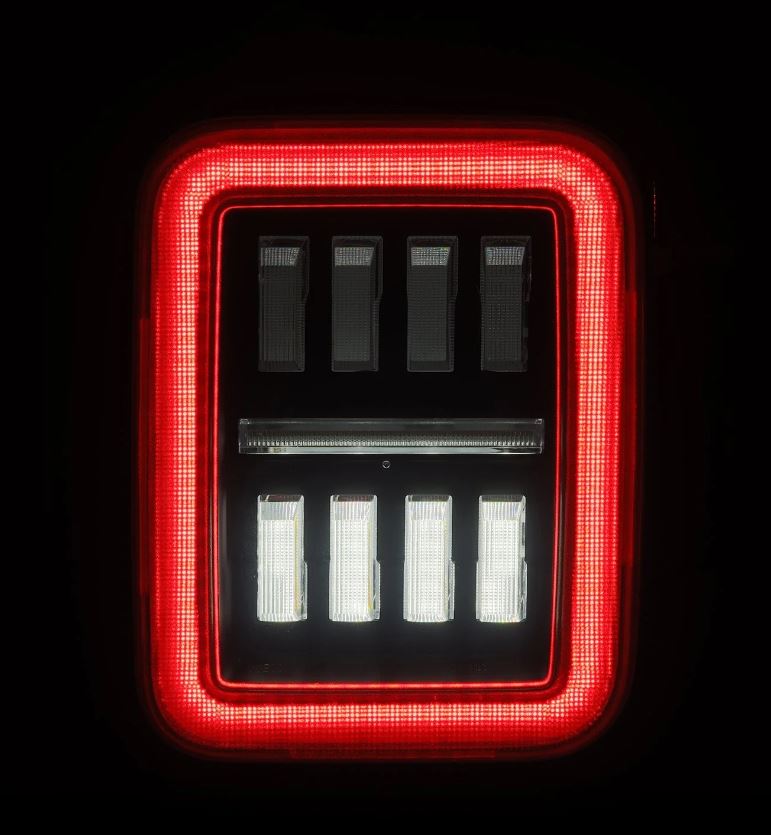 AlphaRex 602050 Prismatic LED Taillights Alpha Black for Select Jeep Gladiator