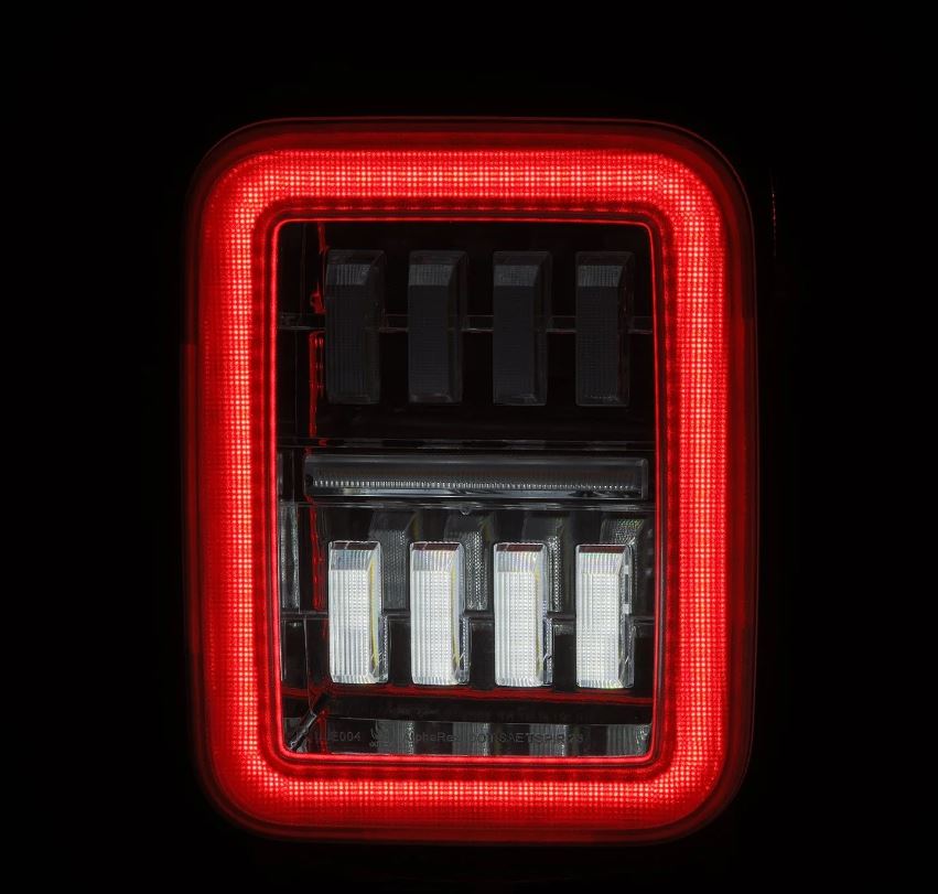 AlphaRex 602060 Prismatic LED Taillights Chrome for Select Jeep Gladiator