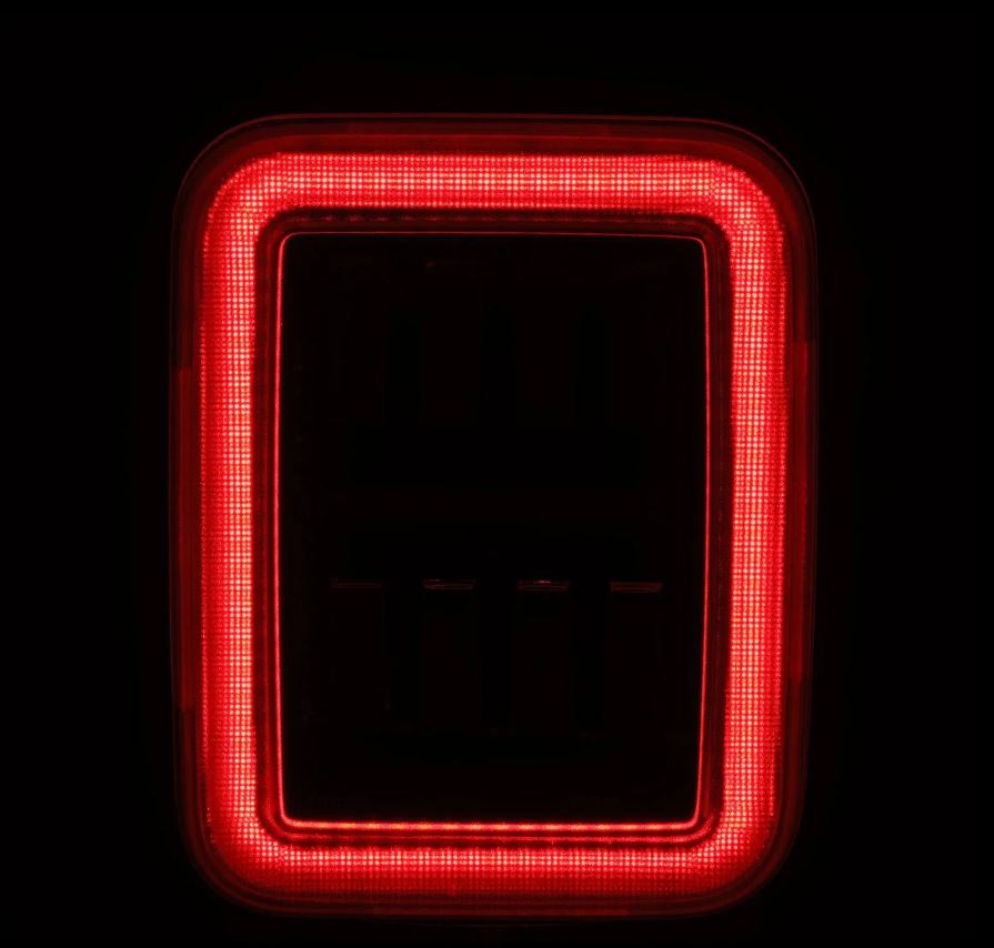 AlphaRex 602070 Prismatic LED Taillights Black Red for Select Jeep Gladiator