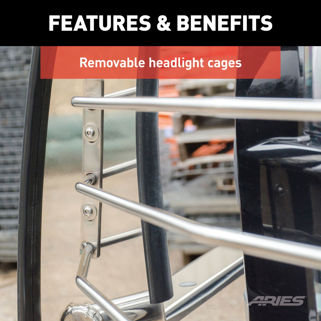 ARIES 6057-2 Polished Stainless Grille Guard; Select Honda Ridgeline - Truck Part Superstore