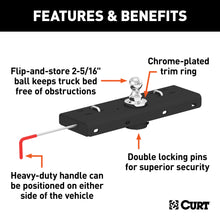 Load image into Gallery viewer, CURT 60607 Double Lock Gooseneck Hitch, 2-5/16" Ball, 30K (Brackets Required) for Select Chevrolet C1500, Chevrolet C2500, Chevrolet C3500, Chevrolet K1500, Chevrolet K2500, Chevrolet K3500, Chevrolet Silverado 1500, Chevrolet Silverado Classic,