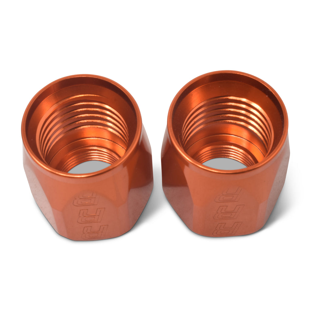Performance-2-Piece--6-An-Anodized-Full-Flow-Swivel-Hose-End-Sockets-(Qty-2)---Orange