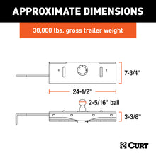 Load image into Gallery viewer, CURT 60611 Double Lock EZr Gooseneck Hitch, 2-5/16" Ball, 30K (Brackets Required) for Select Chevrolet Silverado HD, Chevrolet Silverado HD, GMC Sierra HD, GMC Sierra HD