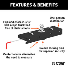 Load image into Gallery viewer, CURT 60611 Double Lock EZr Gooseneck Hitch, 2-5/16" Ball, 30K (Brackets Required) for Select Chevrolet Silverado HD, Chevrolet Silverado HD, GMC Sierra HD, GMC Sierra HD