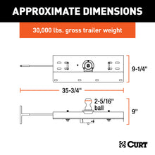 Load image into Gallery viewer, CURT 60615 Double Lock Gooseneck Hitch, 2-5/16" Ball, 30K (Brackets Required) for Select Chevrolet Silverado 1500, Chevrolet Silverado LD, GMC Sierra 1500, GMC Sierra Limited