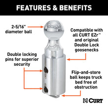 Load image into Gallery viewer, CURT 60623 Double Lock 2-5/16" Gooseneck Ball, 38K Capacity