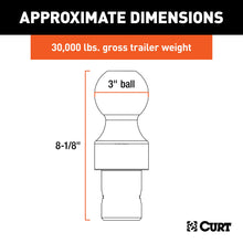 Load image into Gallery viewer, CURT 60628 OEM Puck System 3" Gooseneck Ball, Chevrolet, Ford, GMC, Nissan, Ram (30K)