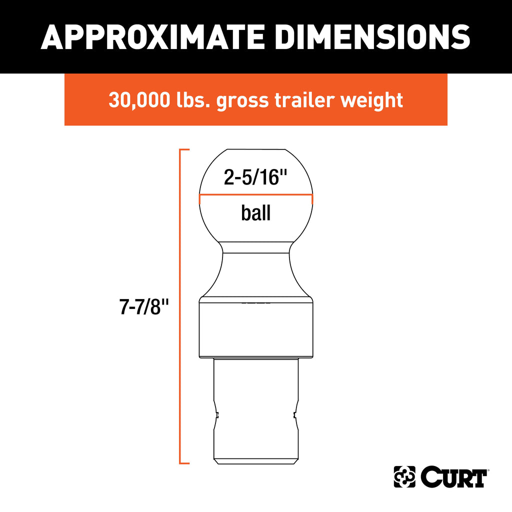 CURT 60629 OEM Puck System 2-5/16" Gooseneck Ball, Chevrolet, Ford, GMC, Nissan, Ram (30K)