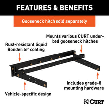 Load image into Gallery viewer, CURT 60631 Under-Bed Gooseneck Installation Brackets, Select Silverado, Sierra C / K