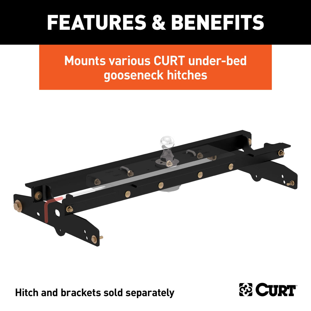 CURT 60637 Under-Bed Gooseneck Installation Brackets, Select Ford F-150, F-250