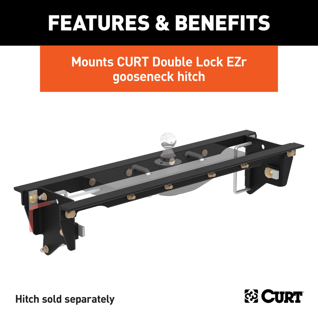 CURT 60647 Double Lock EZr Gooseneck Installation Brackets, Select Ford F-250, F-350