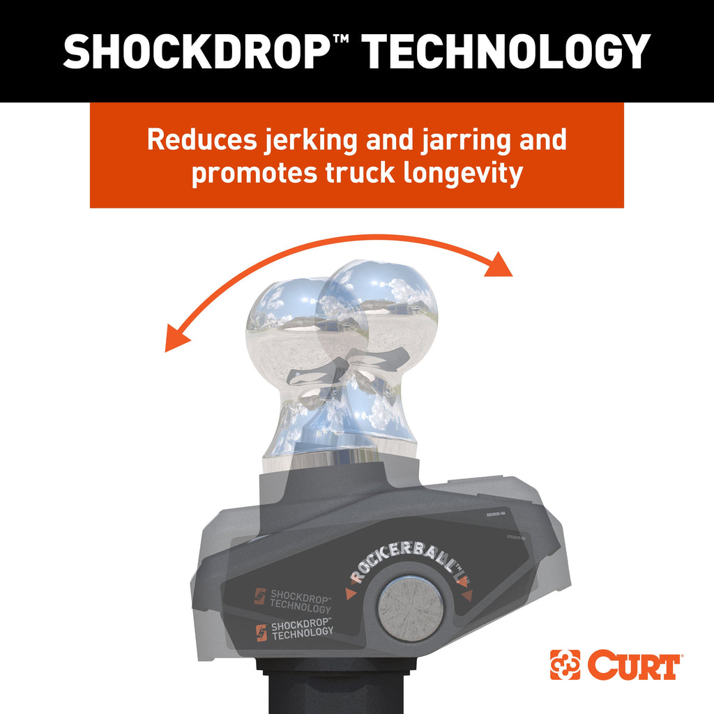 CURT 60654 RockerBall 2-5/16" Cushion Hitch Gooseneck Ball