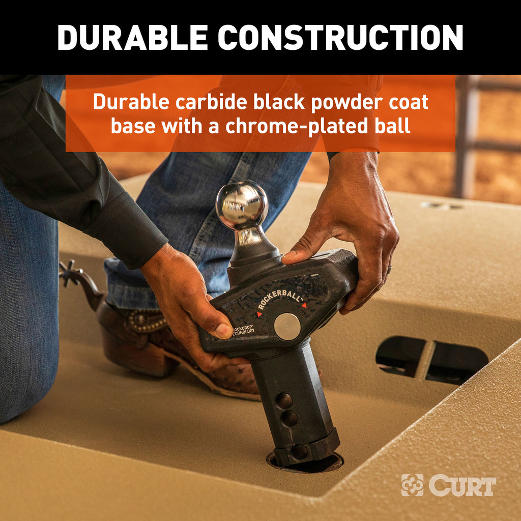 CURT 60654 RockerBall 2-5/16" Cushion Hitch Gooseneck Ball