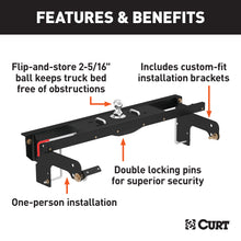 Load image into Gallery viewer, CURT 60681 Double Lock EZr Gooseneck Hitch Kit with Brackets, Select Silverado, Sierra