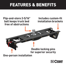 Load image into Gallery viewer, CURT 60683 Double Lock EZr Gooseneck Hitch Kit with Brackets, Select Ford F-250, F-350