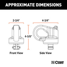 Load image into Gallery viewer, CURT 60691 OEM Puck System Gooseneck Safety Chain Anchors, Chevy, Ford, GMC, Nissan (38K) for Select Chevrolet Silverado HD, Chevrolet Silverado HD, Ford F-250 Super Duty, Ford F-350 Super Duty, Ford F-450 Super Duty, GMC Sierra HD, GMC Sierra HD, Nissan