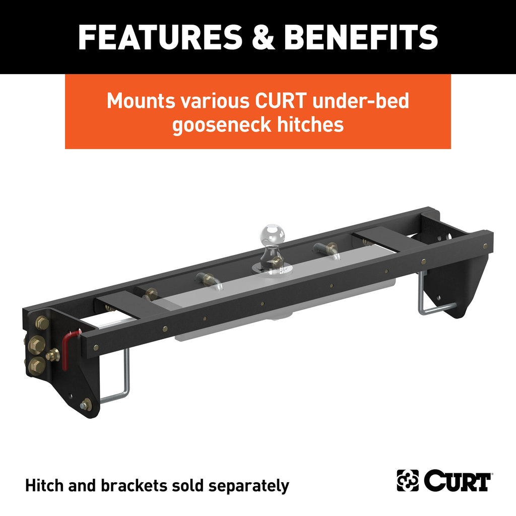 CURT 60701 Double Lock EZr Gooseneck Brackets, Select Silverado, Sierra 2500, 3500 HD