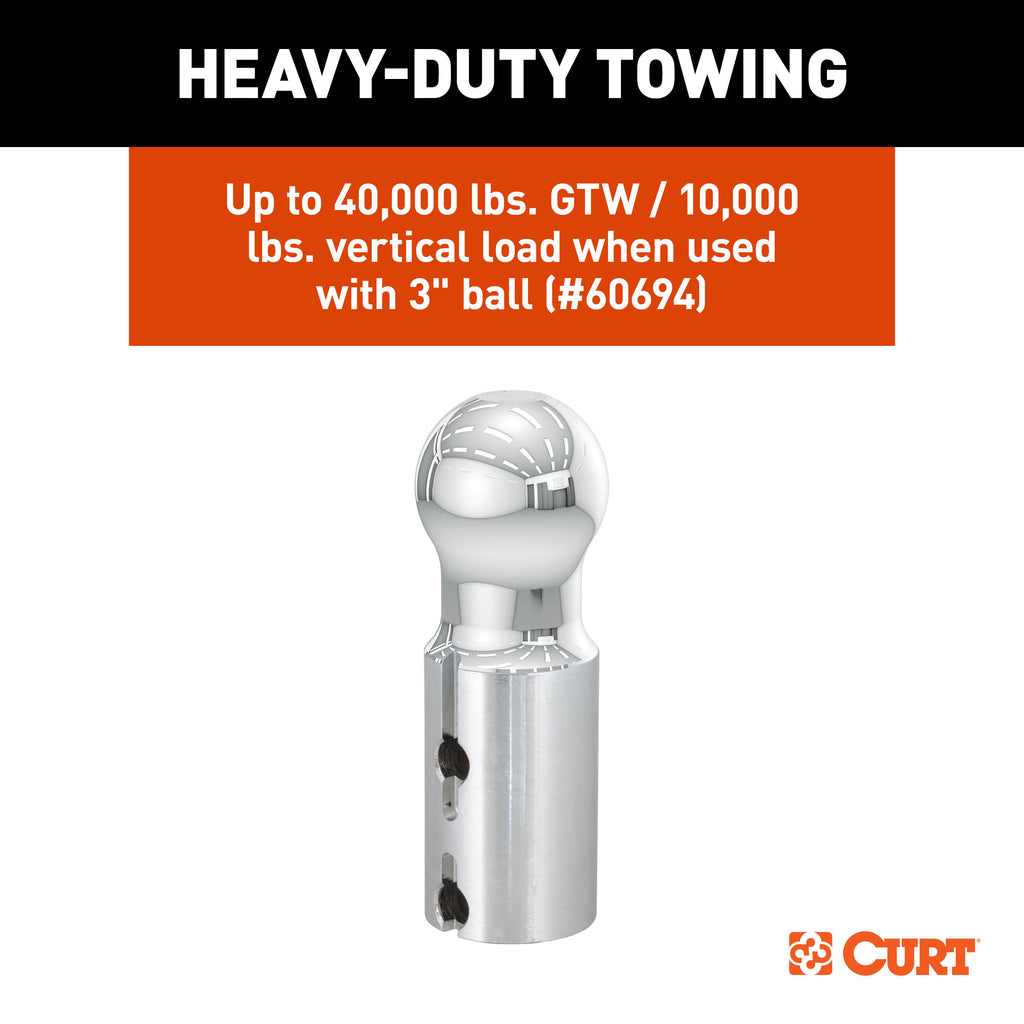 CURT 60703 PowerHaul Double Lock Gooseneck Hitch, Fits Select Ford F-250, F-350, F-450
