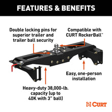 Load image into Gallery viewer, CURT 60704 PowerHaul Double Lock Gooseneck Hitch, Fits Select Chevy Silverado, GMC Sierra