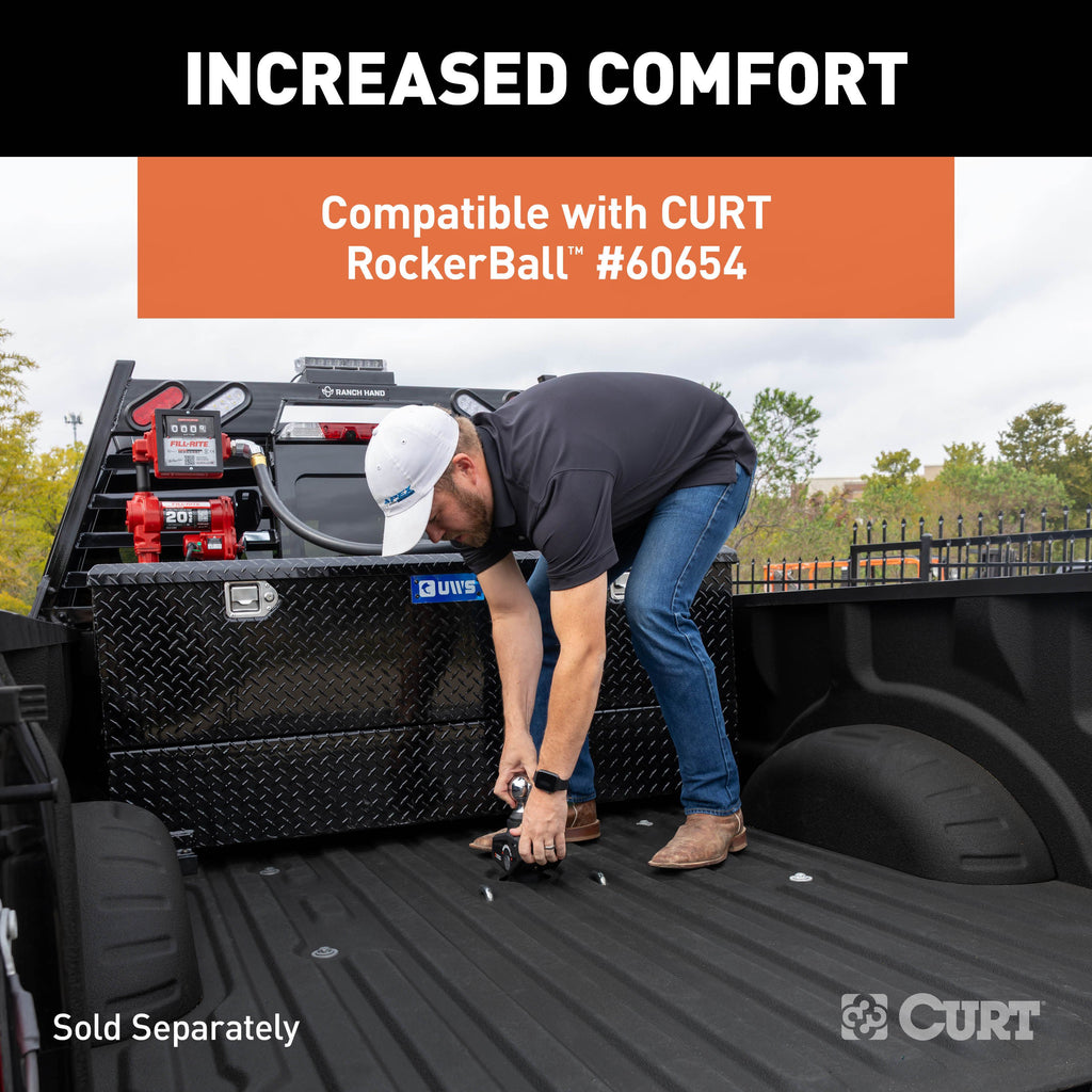 CURT 60704 PowerHaul Double Lock Gooseneck Hitch, Fits Select Chevy Silverado, GMC Sierra