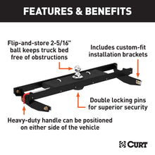 Load image into Gallery viewer, CURT 60710 Double Lock Gooseneck Hitch Kit w/ Brackets, Select Silverado, Sierra 2500, 3500