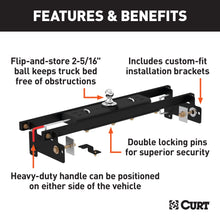Load image into Gallery viewer, CURT 60711 Double Lock Gooseneck Hitch Kit with Brackets, Select Silverado, Sierra 1500