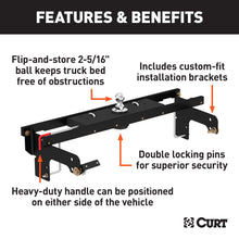 Load image into Gallery viewer, CURT 60712 Double Lock Gooseneck Hitch Kit with Brackets, Select Silverado, Sierra