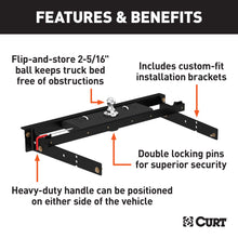 Load image into Gallery viewer, CURT 60713 Double Lock Gooseneck Hitch Kit with Brackets, Select Chevrolet, GMC C / K