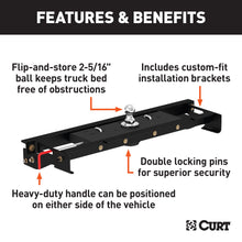 Load image into Gallery viewer, CURT 60721 Double Lock Gooseneck Hitch Kit with Brackets, Select Ford F-150
