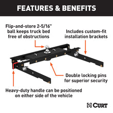 Load image into Gallery viewer, CURT 60723 Double Lock Gooseneck Hitch Kit with Brackets, Select Ford F-150, F-250, F-350