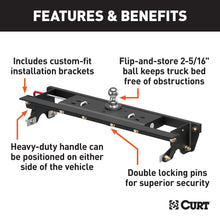 Load image into Gallery viewer, CURT 60724 Double Lock Gooseneck Hitch Kit with Brackets, Select Ford F-150