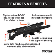 Load image into Gallery viewer, CURT 60730 Double Lock Gooseneck Hitch Kit w/ Brackets, Select Dodge, Ram 1500 Coil Springs