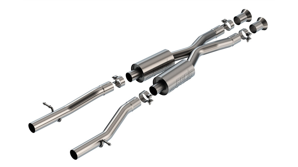 Borla 60739 Mid-Section Exhaust System w/ Muffler, X-Pipe & Mid-Pipe - S-Type for Select Lexus IS500