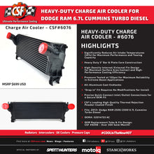 Load image into Gallery viewer, CSF Cooling - Racing &amp; High Performance Division 6076 13-17 Ram 2500 / 3500 6.7L Cummins Turbo Diesel Heavy Duty Intercooler for Select Ram 2500, Ram