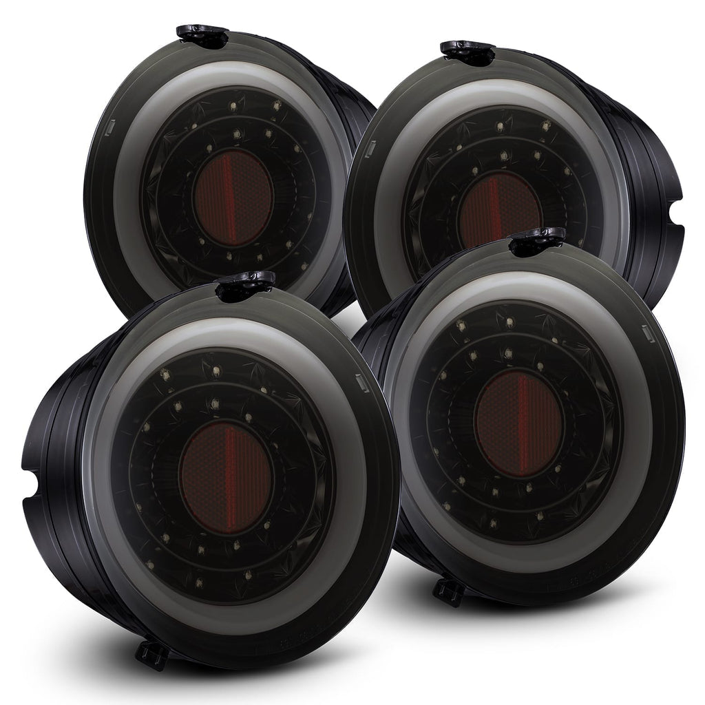 AlphaRex 610020 LED Taillights Jet Black for Select Chevrolet Corvette