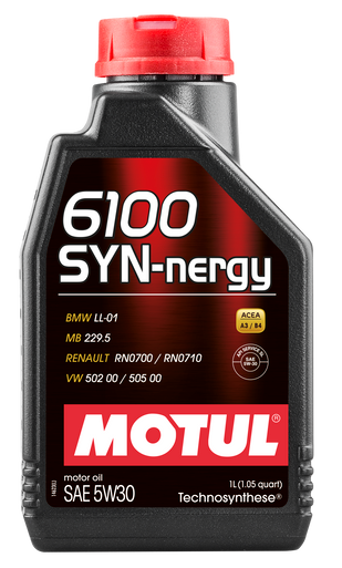 Motul 107970 6100 Syn-Nergy 5W30 Technosynthese Semi Synthetic Engine Oil - 1L