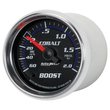 Load image into Gallery viewer, AutoMeter 6103-M GAUGE, VAC/BOOST, 2 1/16", 60CMHG-2.0BAR, MECHANICAL, COBALT
