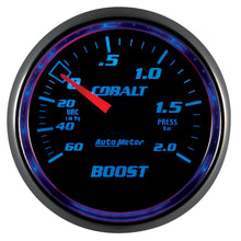 Load image into Gallery viewer, AutoMeter 6103-M GAUGE, VAC/BOOST, 2 1/16", 60CMHG-2.0BAR, MECHANICAL, COBALT