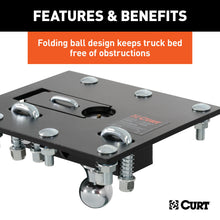 Load image into Gallery viewer, CURT 61052 Over-Bed Folding Ball Gooseneck Hitch for Select Chevrolet C1500, Chevrolet C2500, Chevrolet C3500, Chevrolet K1500, Chevrolet K2500, Chevrolet K3500, Chevrolet Silverado 1500, Chevrolet Silverado Classic, Chevrolet Silverado 2500, Chevrolet
