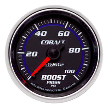 Load image into Gallery viewer, AutoMeter 6106 GAUGE, BOOST, 2 1/16", 100PSI, MECHANICAL, COBALT