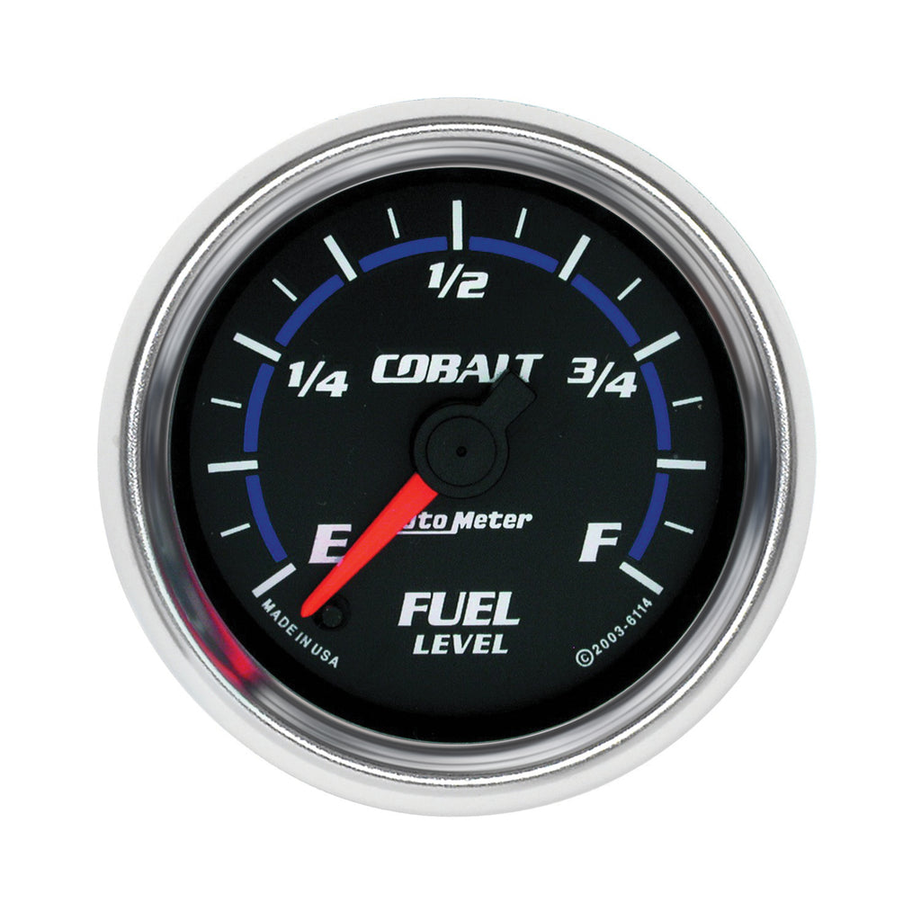AutoMeter 6114 GAUGE, FUEL LEVEL, 2 1/16", 0-280O PROGRAMMABLE, COBALT