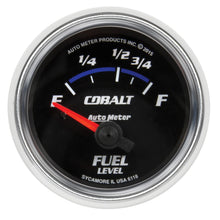 Load image into Gallery viewer, AutoMeter 6118 GAUGE, FUEL LEVEL, 2 1/16", 16OE TO 158OF, ELEC, COBALT
