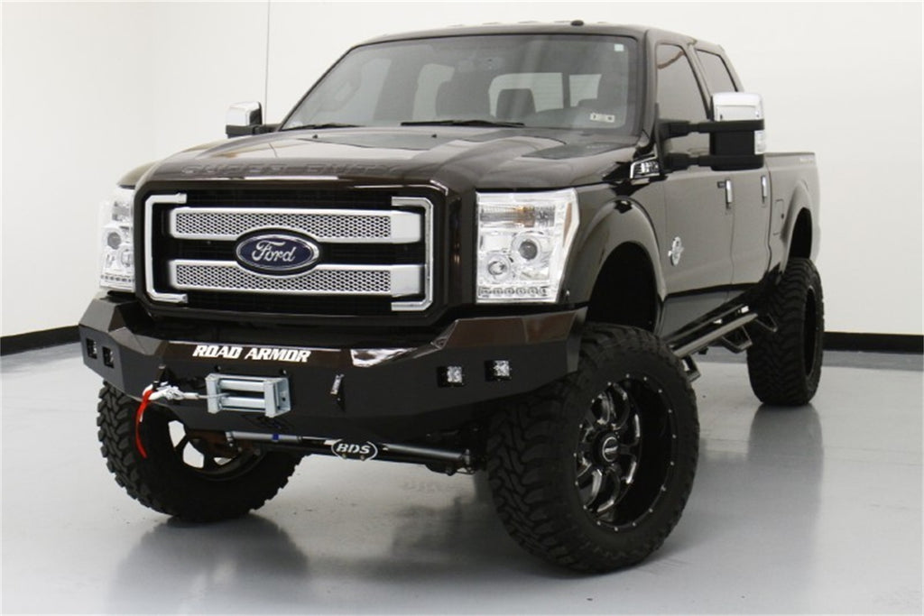 Road Armor 611R0B Stealth Winch Front Bumper for Select Ford F-250 Super Duty, Ford F-350 Super Duty